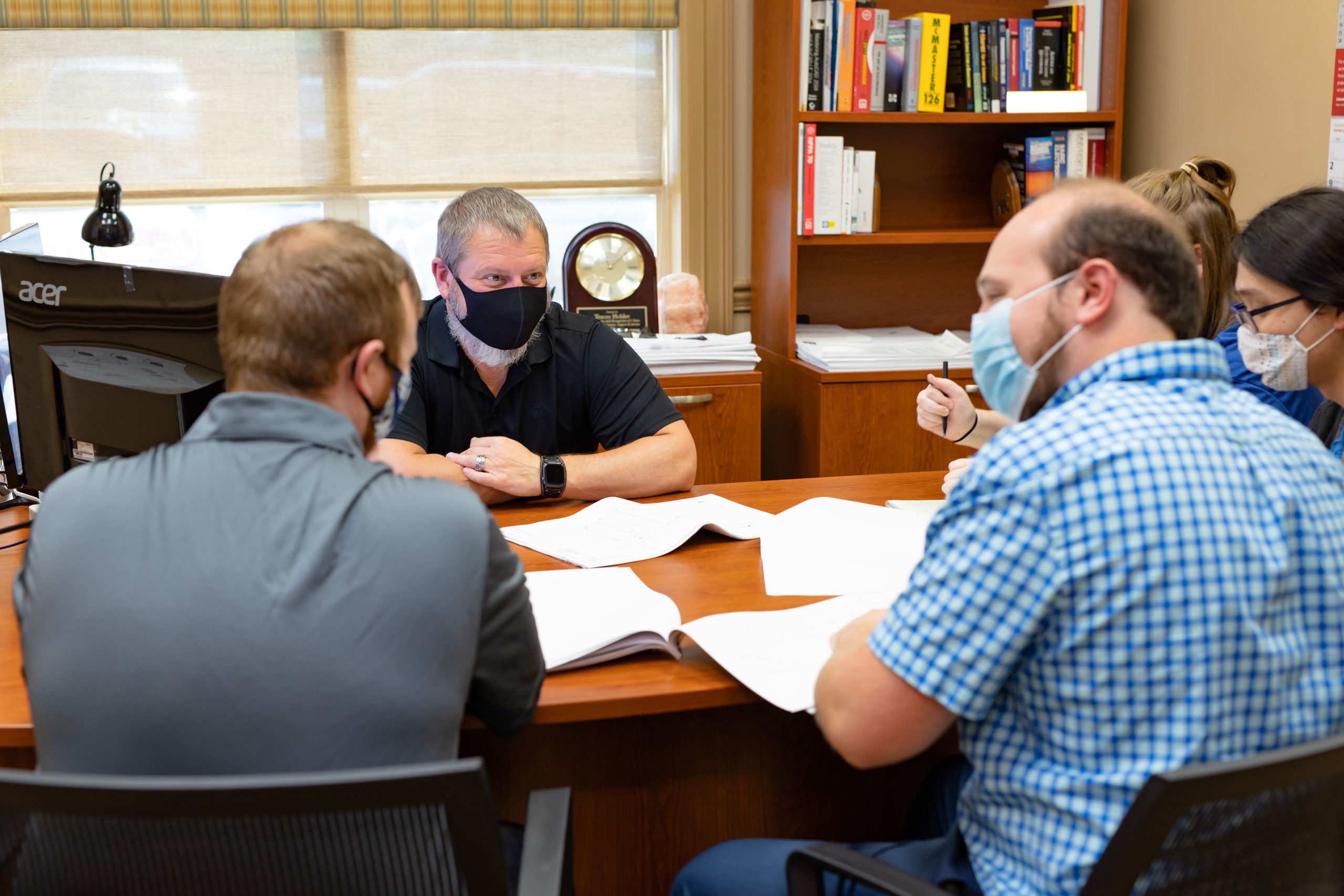 meeting with masks on